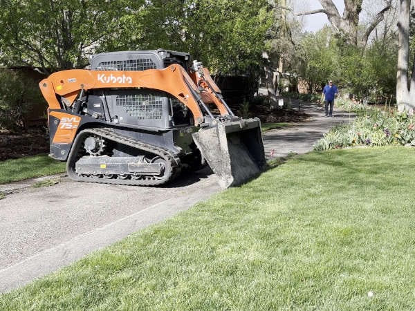 driveway being edged