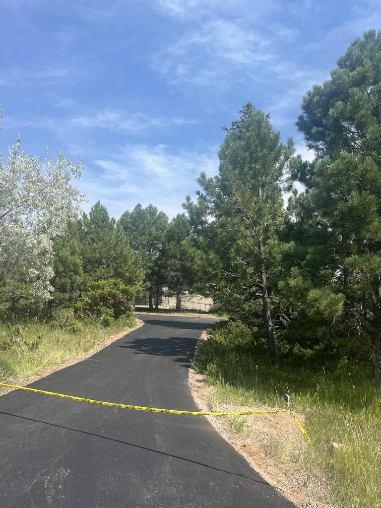 residential driveway being installed