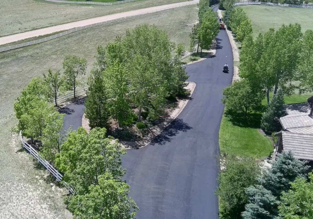 Larger asphalt driveway in Parker, CO