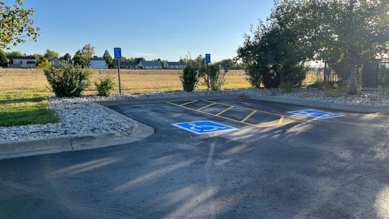 Parking Lot with ADA stalls