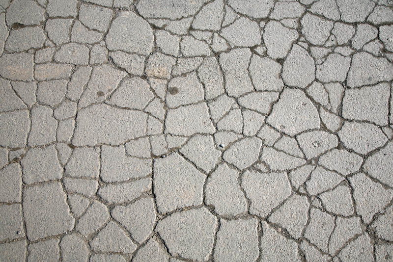 asphalt with alligator cracks