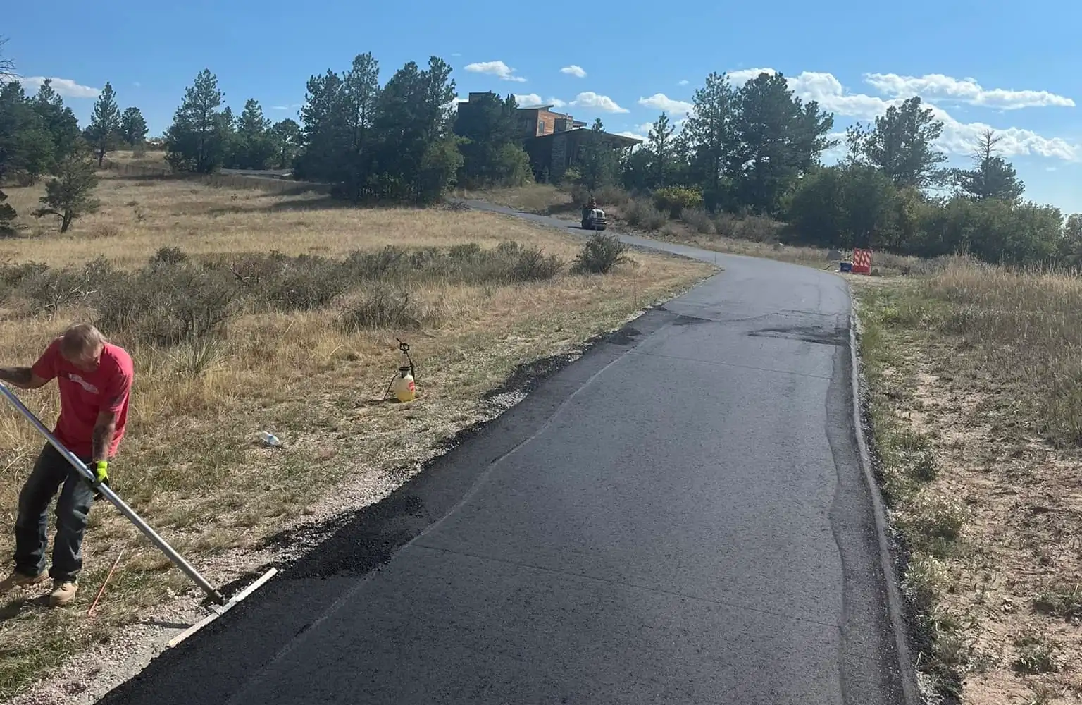 New driveway being installed in CO springs