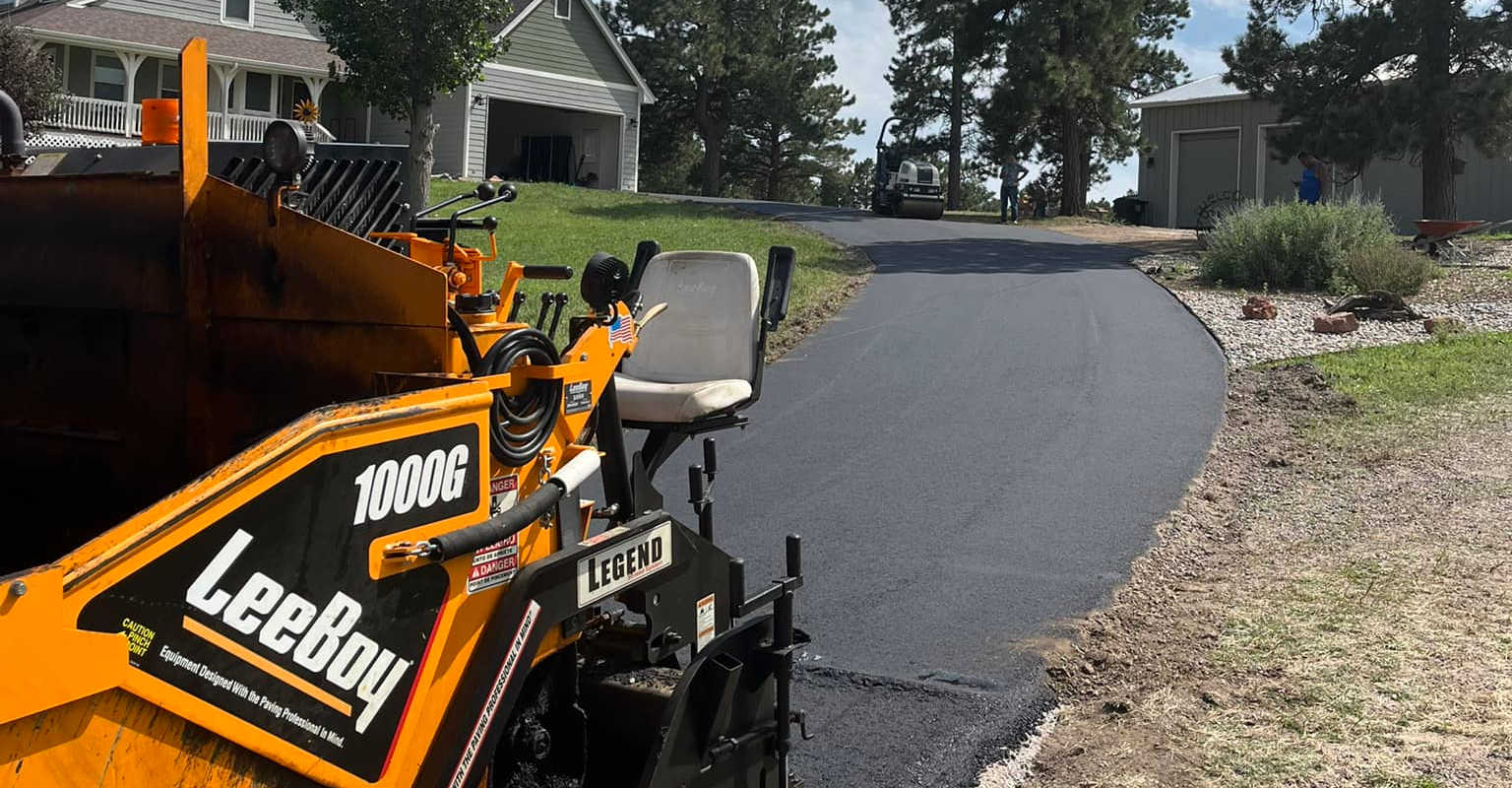 driveway being paved
