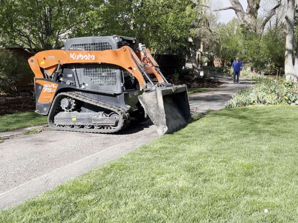 driveway being edged